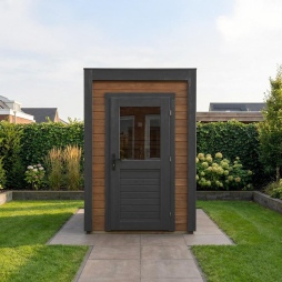 Abri de jardin en bois Veya 1.59x1.59m - 2.53m2 - Ep. 28mm - Traité
