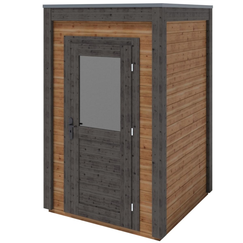 Abri de jardin en bois Veya 1.59x1.59m - 2.53m2 - Ep. 28mm - Traité