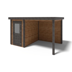 Abri de jardin en bois Mira 4.06x2.59m - 10.51m2 - Ep. 28mm - Traité