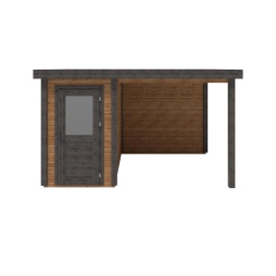 Abri de jardin en bois Mira 4.06x2.59m - 10.51m2 - Ep. 28mm - Traité