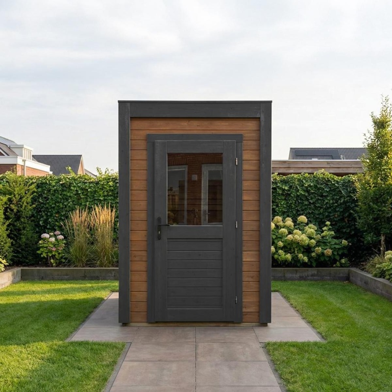 Abri de jardin en bois Veya 1.59x2.09m - 3.32m2 - Ep. 28mm - Traité