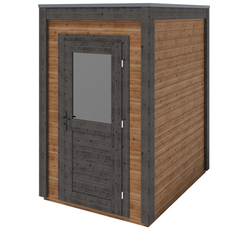 Abri de jardin en bois Veya 1.59x2.09m - 3.32m2 - Ep. 28mm - Traité
