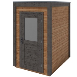 Abri de jardin en bois Veya 1.59x2.09m - 3.32m2 - Ep. 28mm - Traité