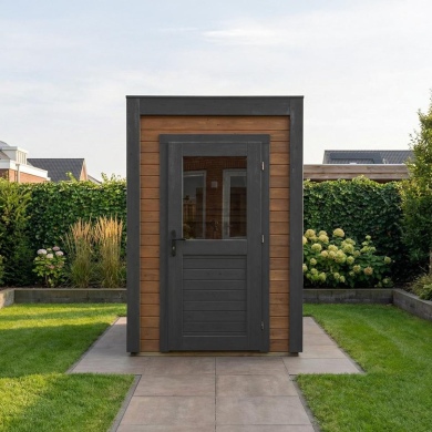 Abri de jardin en bois  1.59x2.59m - 4.12m2 - Ep. 28mm - Traité