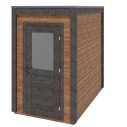 Abri de jardin en bois  1.59x2.59m - 4.12m2 - Ep. 28mm - Traité