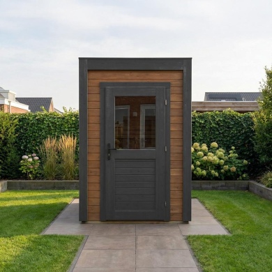 Abri de jardin en bois  1.59x3.09m - 4.91m2 - Ep. 28mm - Traité