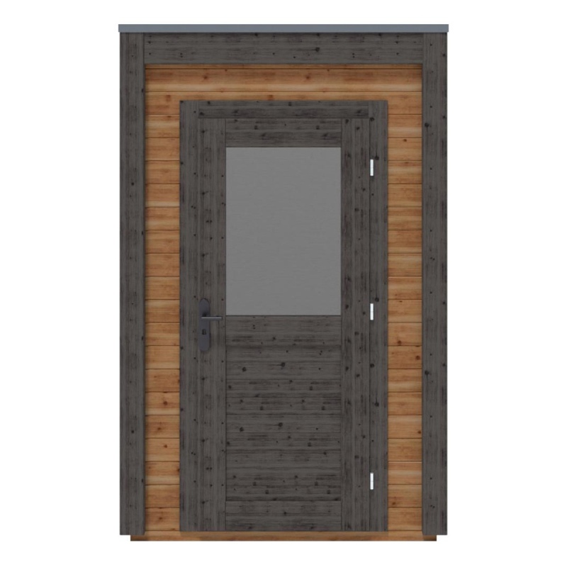 Abri de jardin en bois  1.59x3.09m - 4.91m2 - Ep. 28mm - Traité