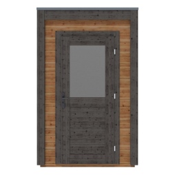 Abri de jardin en bois  1.59x3.09m - 4.91m2 - Ep. 28mm - Traité