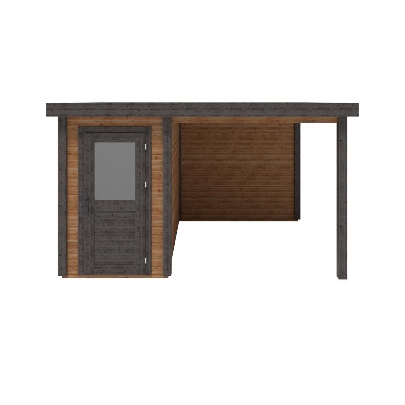 Abri de jardin en bois Mira 1.59x3.09m - 12.54m2 - Ep. 28mm - Traité