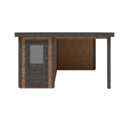 Abri de jardin en bois Mira 1.59x3.09m - 12.54m2 - Ep. 28mm - Traité