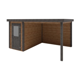 Abri de jardin en bois Mira 1.59x3.09m - 14.09m2 - Ep. 28mm - Traité