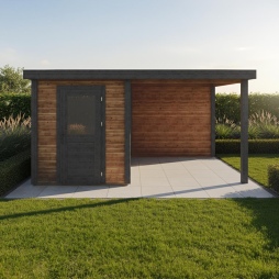 Abri de jardin en bois Vala 2.09x2.59m - 11.81m2 - Ep. 28mm - Traité