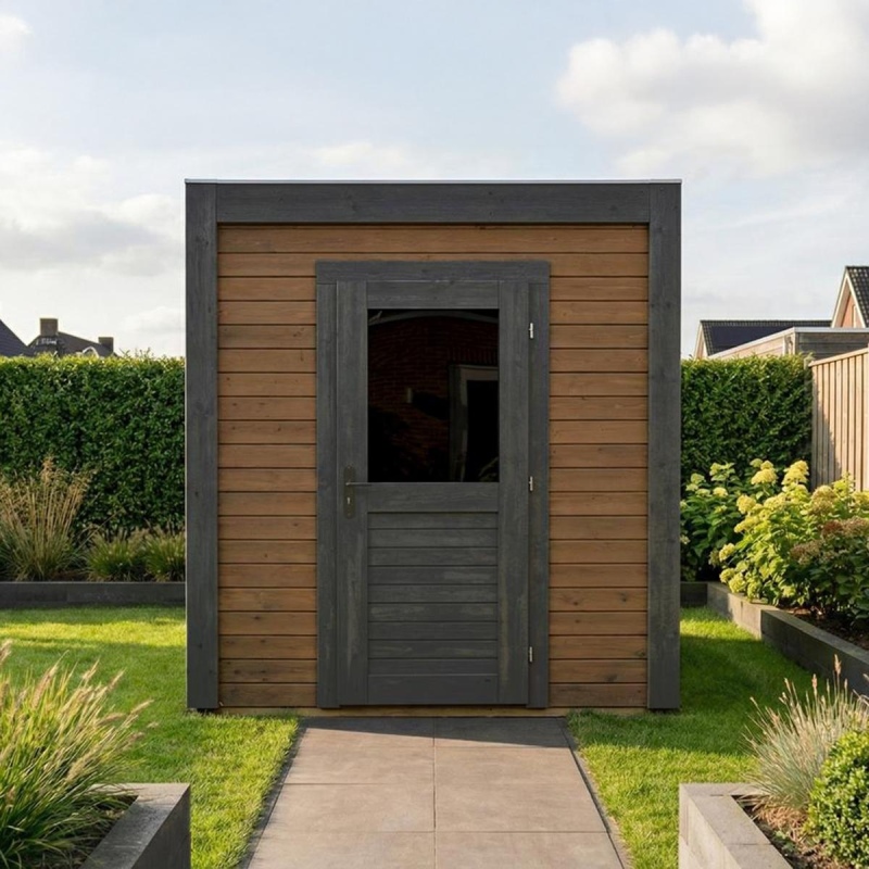 Abri de jardin en bois Luma 2.09x1.59m - 3.32m2 - Ep. 28mm - Traité