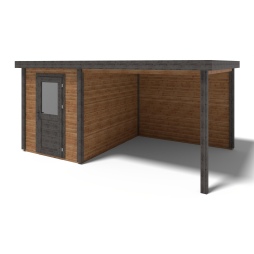 Abri de jardin en bois Vala 5.06x3.09m - 15.63m2 - Ep. 28mm - Traité