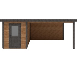 Abri de jardin en bois Vala 2.09x3.09m - 18.72m2 - Ep. 28mm - Traité
