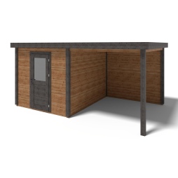 Abri de jardin en bois Rava 5.06x3.09m - 15.63m2 - Ep. 28mm - Traité