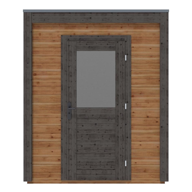 Abri de jardin en bois Luma 2.09x2.09m - 4.37m2 - Ep. 28mm - Traité