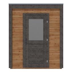 Abri de jardin en bois Luma 2.09x2.09m - 4.37m2 - Ep. 28mm - Traité