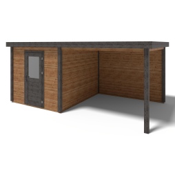 Abri de jardin en bois Rava 2.59x3.09m - 17.18m2 - Ep. 28mm - Traité