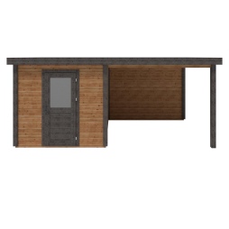 Abri de jardin en bois Rava 2.59x3.09m - 17.18m2 - Ep. 28mm - Traité