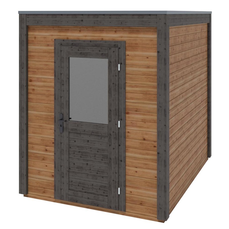 Abri de jardin en bois Luma 2.09x2.59m - 5.41m2 - Ep. 28mm - Traité