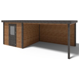 Abri de jardin en bois Rava 2.59x3.09m - 20.27m2 - Ep. 28mm - Traité