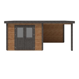 Abri de jardin en bois Aura 5.56x2.59m - 14.4m2 - Ep. 28mm - Traité