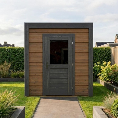 Abri de jardin en bois Luma 2.09x3.09m - 6.46m2 - Ep. 28mm - Traité