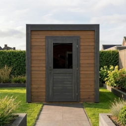Abri de jardin en bois Luma 2.09x3.09m - 6.46m2 - Ep. 28mm - Traité