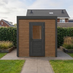 Abri de jardin en bois Nexa 2.59x1.59m - 4.12m2 - Ep. 28mm - Traité