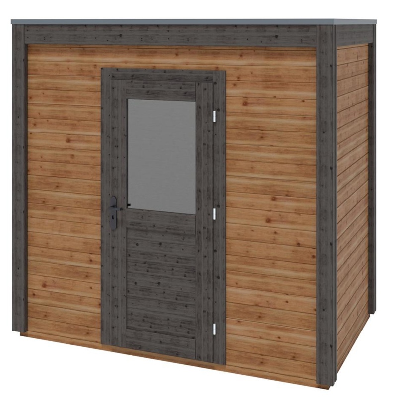 Abri de jardin en bois Nexa 2.59x1.59m - 4.12m2 - Ep. 28mm - Traité