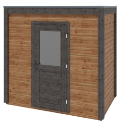 Abri de jardin en bois Nexa 2.59x1.59m - 4.12m2 - Ep. 28mm - Traité