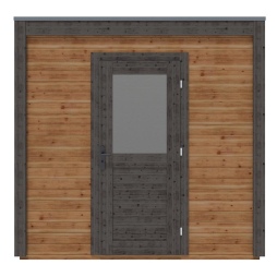 Abri de jardin en bois Nexa 2.59x1.59m - 4.12m2 - Ep. 28mm - Traité