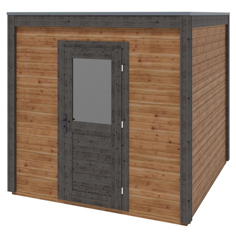 Abri de jardin en bois Nexa 2.59x2.59m - 6.71m2 - Ep. 28mm - Traité