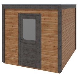 Abri de jardin en bois Nexa 2.59x3.09m - 8m2 - Ep. 28mm - Traité