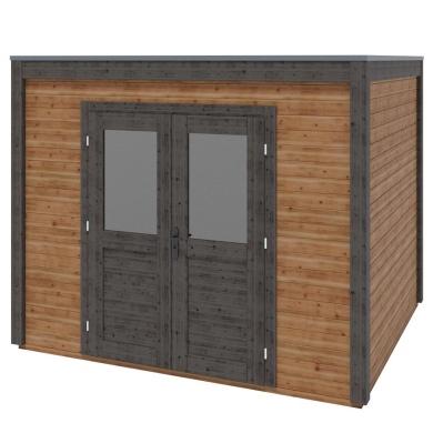 Abri de jardin en bois Sora 3.09x2.59m - 8m2 - Ep. 28mm - Traité 2