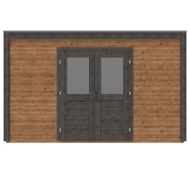 Abri de jardin en bois Nova 4.09x3.09m - 12.64m2 - Ep. 28mm - Traité 2