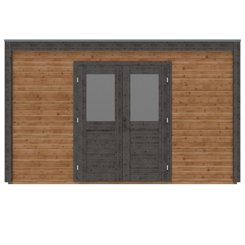 Abri de jardin en bois Nova 4.09x3.09m - 12.64m2 - Ep. 28mm - Traité