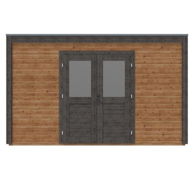 Abri de jardin en bois Nova 4.09x4.09m - 16.73m2 - Ep. 28mm - Traité 2