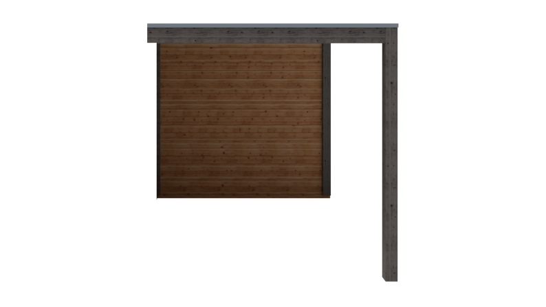 Abri de jardin en bois MC 2.47x3.09m - 7.63m2 - Ep. 28mm - Traité