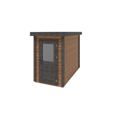 Abri de jardin en bois Mira 1.59x3.09m - 4.91m2 - Ep. 28mm - Traité