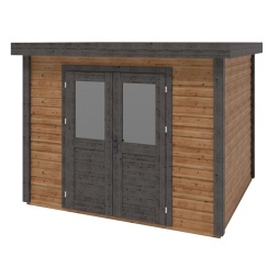 Abri de jardin en bois Aura 3.09x2.59m - 8m2 - Ep. 28mm - Traité