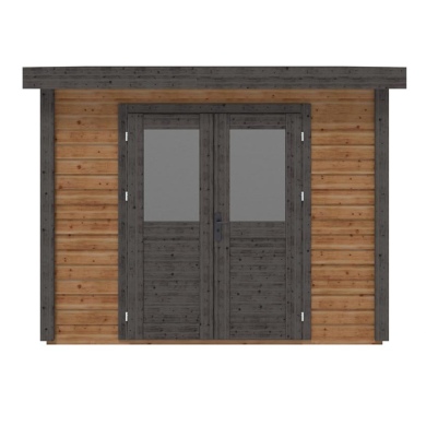 Abri de jardin en bois Aura 3.09x2.59m - 8m2 - Ep. 28mm - Traité 2