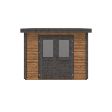 Abri de jardin en bois Aura 3.09x3.09m - 9.55m2 - Ep. 28mm - Traité 2