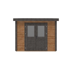 Abri de jardin en bois Aura 3.09x3.09m - 9.55m2 - Ep. 28mm - Traité