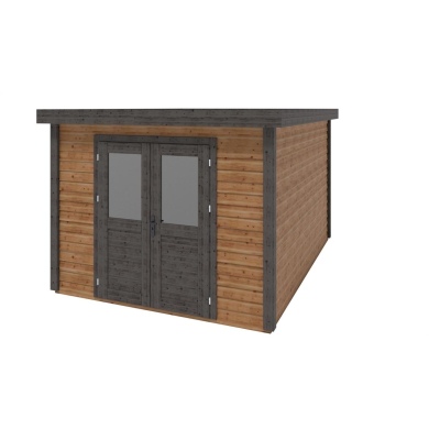 Abri de jardin en bois Aura 3.09x4.09m - 12.64m2 - Ep. 28mm - Traité