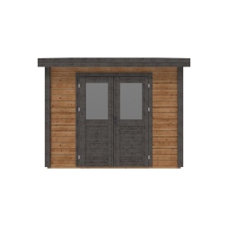 Abri de jardin en bois Aura 3.09x4.09m - 12.64m2 - Ep. 28mm - Traité