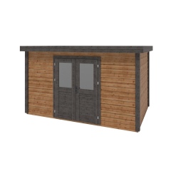 Abri de jardin en bois Freya 4.09x2.59m - 10.59m2 - Ep. 28mm - Traité