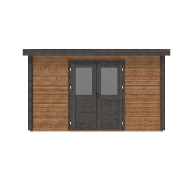 Abri de jardin en bois Freya 4.09x2.59m - 10.59m2 - Ep. 28mm - Traité 2