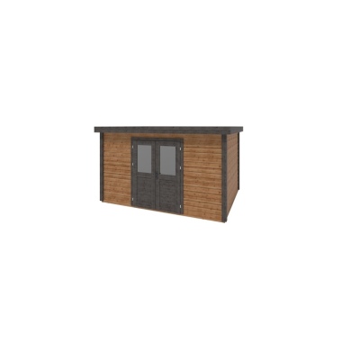Abri de jardin en bois Freya 4.09x3.09m - 12.64m2 - Ep. 28mm - Traité